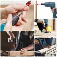 Extended woodworking four-edge drill