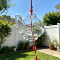 Whimsical Glass Doodle Wind Chimes Outdoor Decor