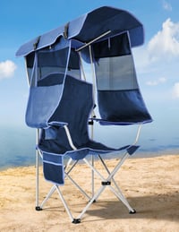 Folding Camping Chair with Canopy and Fan