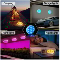2/4 PCS - Ultra-High Brightness Rechargeable Submersible LED Lights with Remote