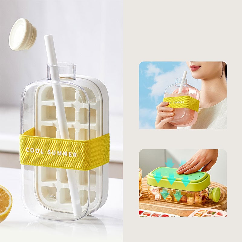 Straw Cup Ice Maker Bottle