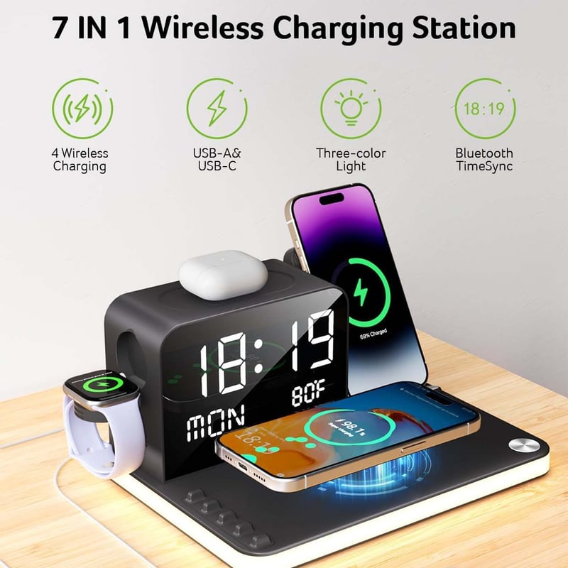 Sakerplus® 7 in 1 Wireless Charging Station