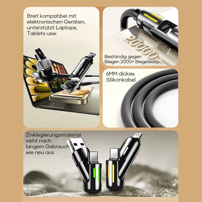 Saker 240 W 4-in-1 USB-C-Kabel