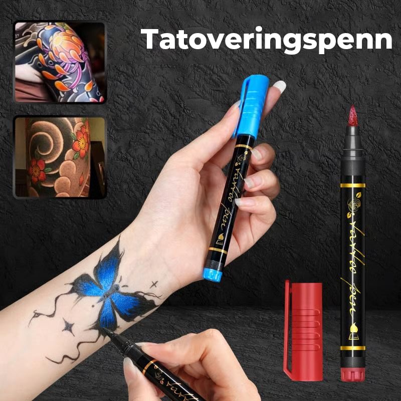 Midlertidige Tattoo Markers Sett