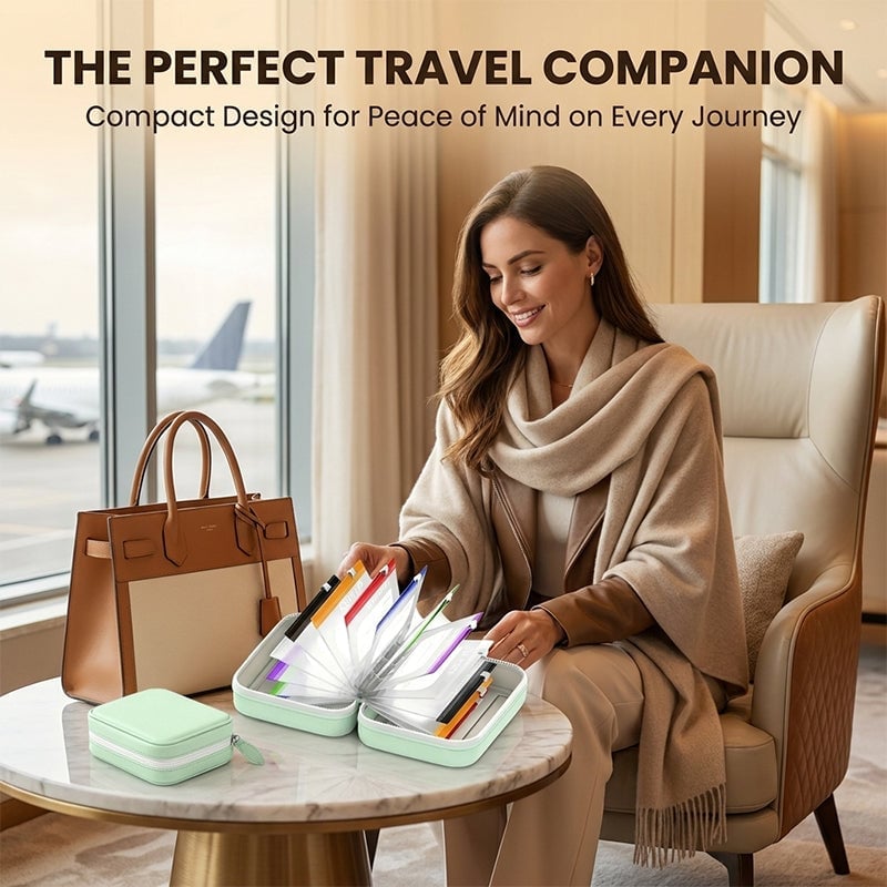 Premium Waterproof PU Travel Pill Organizer Set