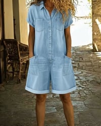 Overall Kurz Ärmel Denim