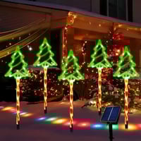 Solar Christmas Tree Lawn Lights
