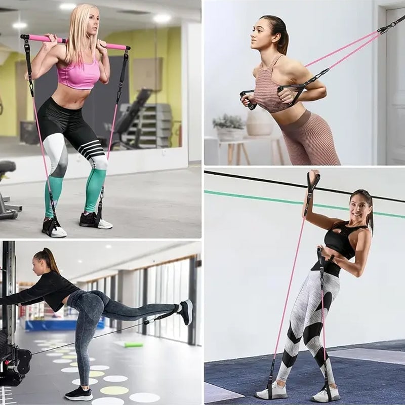 Tragbares Pilates-Widerstandsstangen-Set