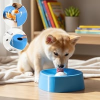 Långsammatande Flytande Hundskålar