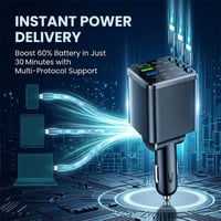 7-Port Universal Retractable Car Charger