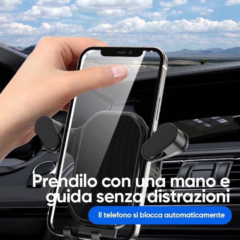 Staffa per telefono cellulare da auto con montaggio a gancio