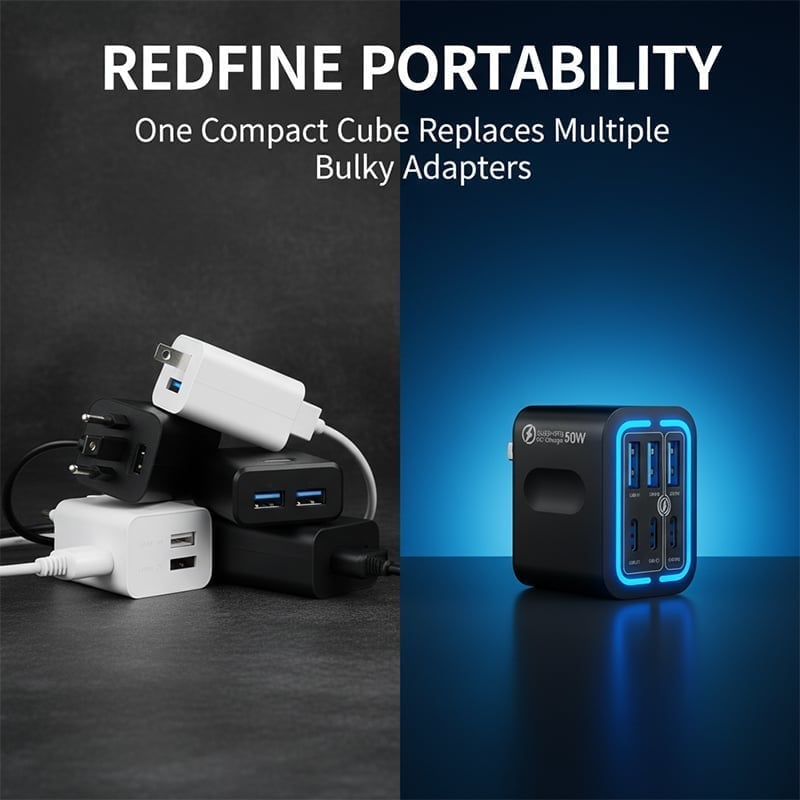 Sakerplus® 50W Multi-Port USB Fast Charger