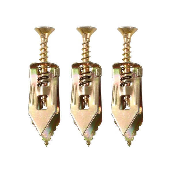 Trockenbau-Spreizdübel + hochfeste Zinkschrauben im Set (100 Stück)