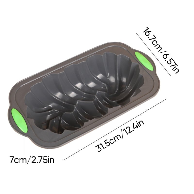 Two-color spiral toast bread silicone mold