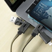 4-in-1-Schnellladekabel aus Nylongeflecht