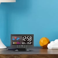 Digitaler LED-Wecker mit Temperatur- und Feuchtigkeitsüberwachung