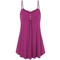 V-ringad enfärgad camisole