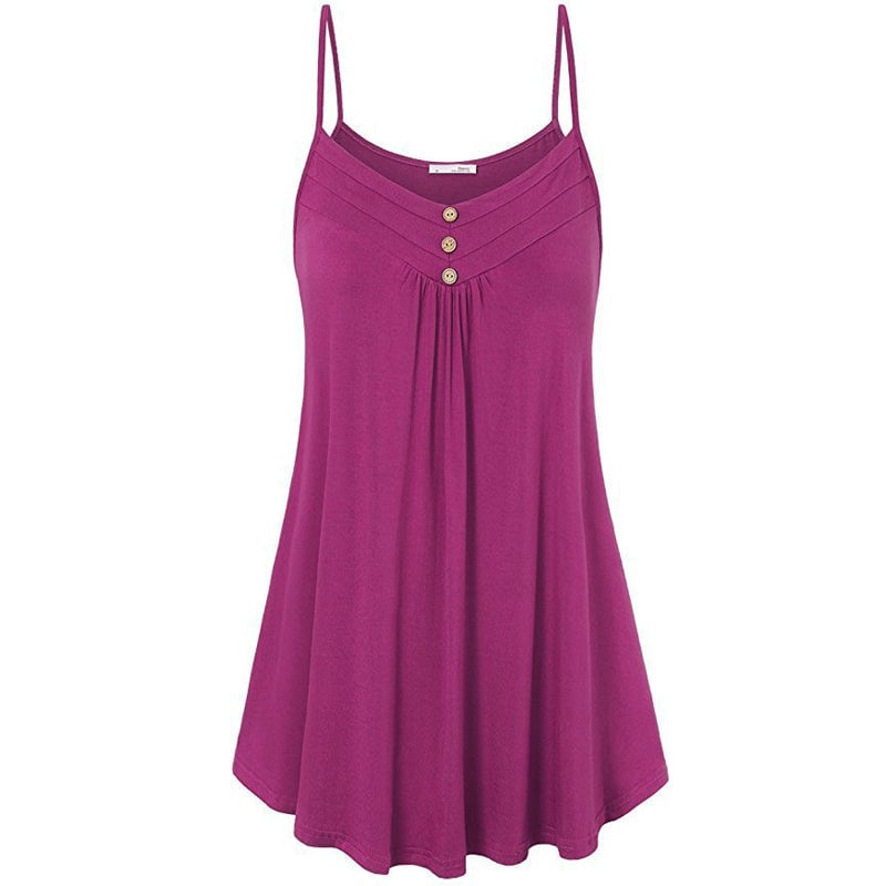 V-ringad enfärgad camisole