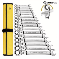 Sakerplus® Flex Head Ratcheting Wrench Set