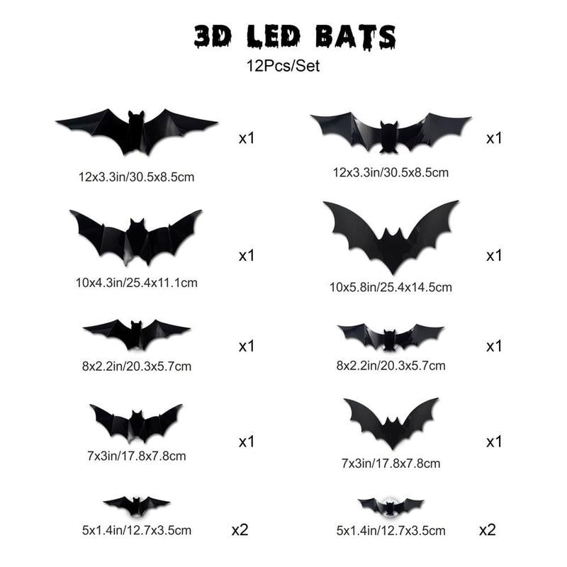 3D Bat Design LED Decoration