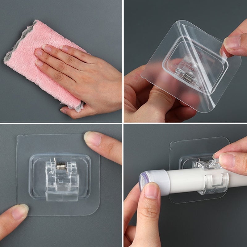 🍀Transparent Hanging Rod Clip