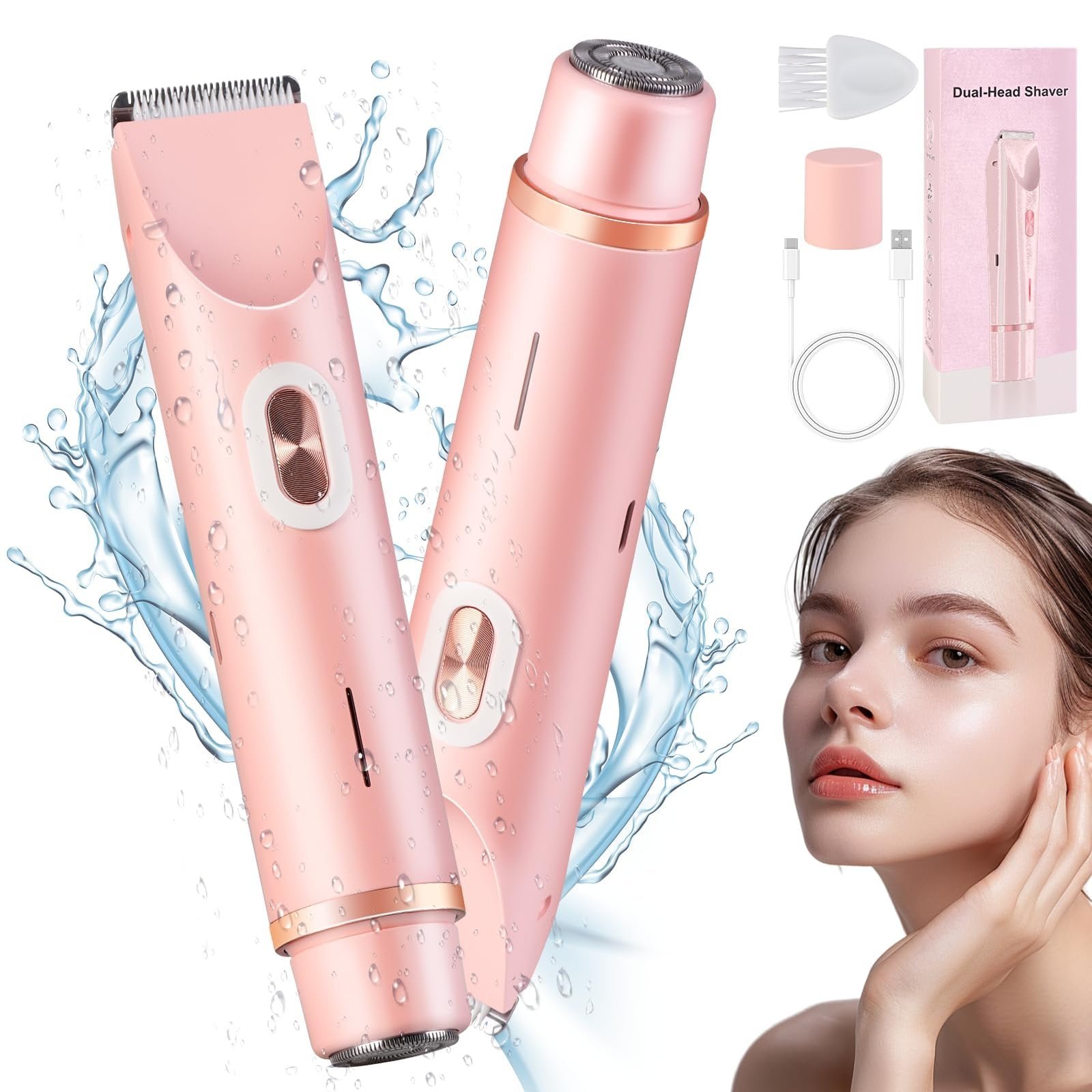 2-in-1 Elektrorasierer für Damen