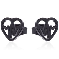 ECG Shaped Stud Earrings
