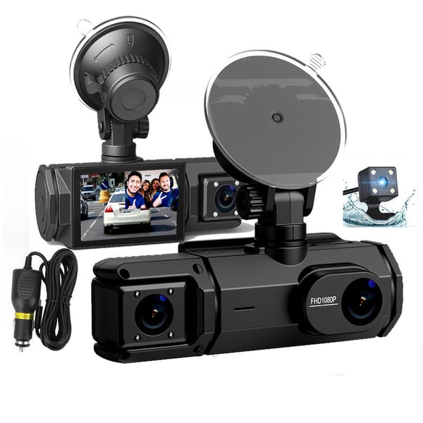3 Lens Car Dvr Dash Cam