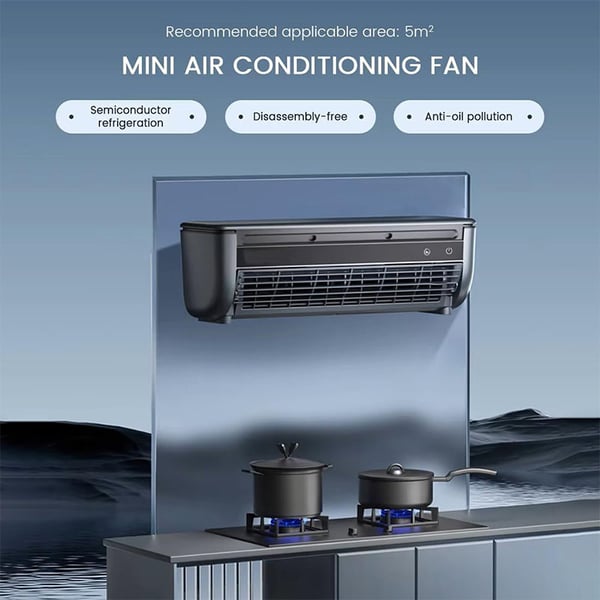 No Drilling Kitchen Wall Air Conditioner Fan