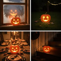 😊Animierte, sprechende Halloween-Kürbis-Projektorlampe