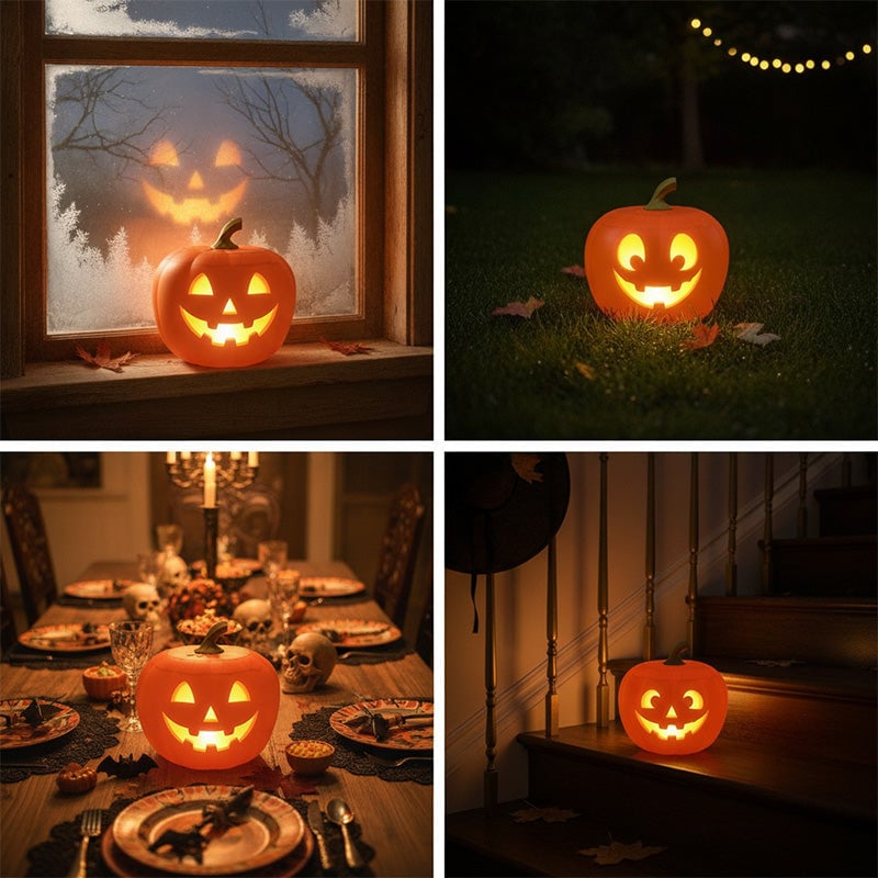 😊Animierte, sprechende Halloween-Kürbis-Projektorlampe