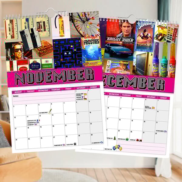Retour aux années 80 - Calendrier mural 2025