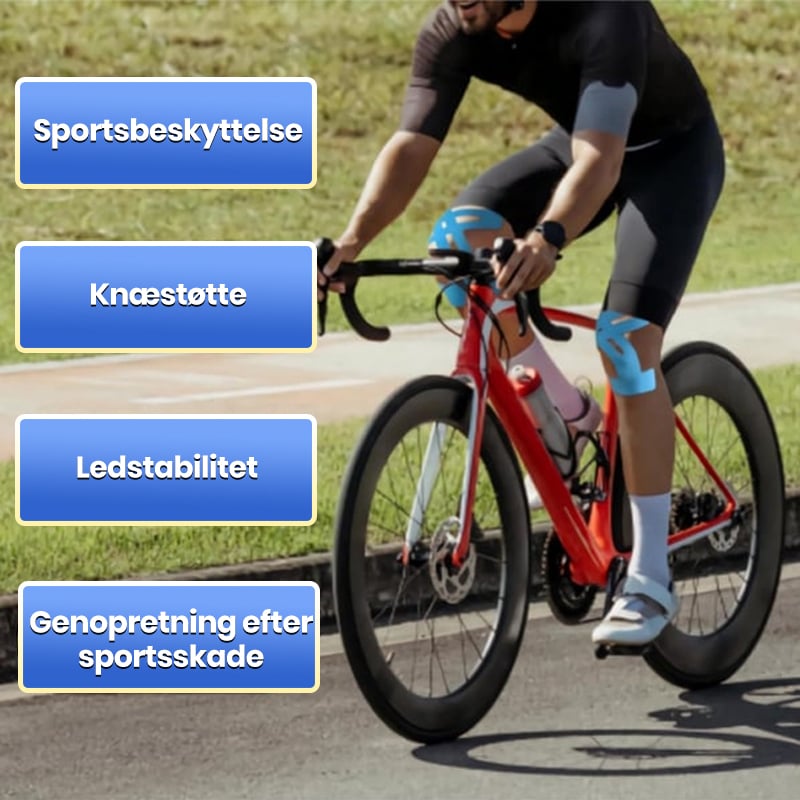 Forudskåren kinesiologitape til knæene (10 stk)