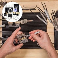37-Piece Waterproof Lock Pick Set with Stainless Steel Keys