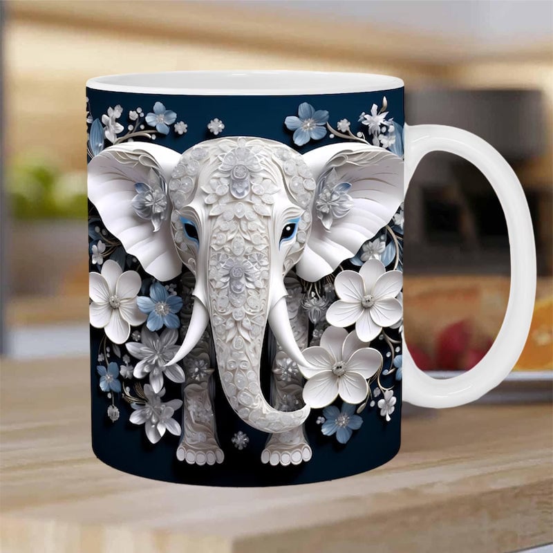 Tasse 3D imprimée éléphant