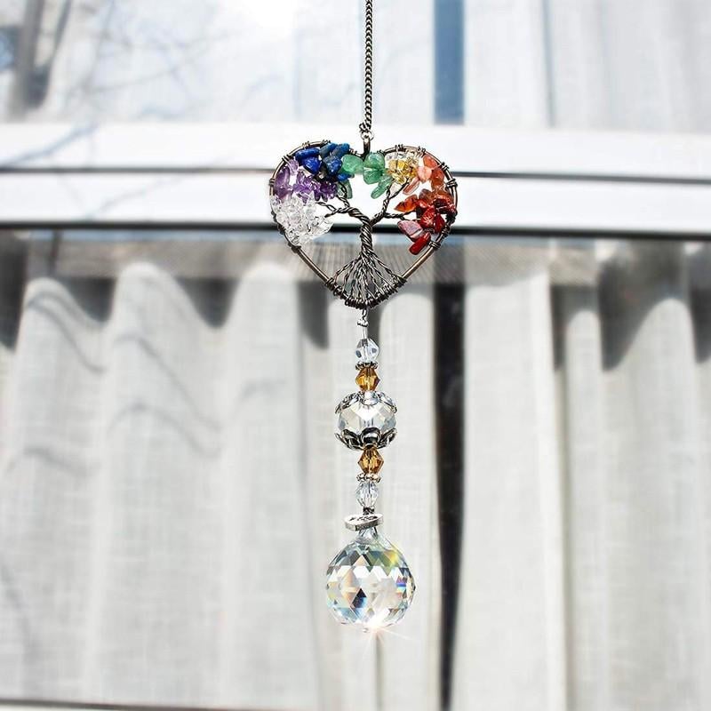 Crystal Wind Chime Tree Of Life Suncatcher