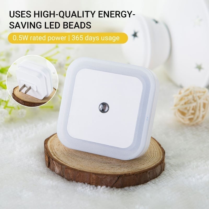 Square Light-Controlled Night Light