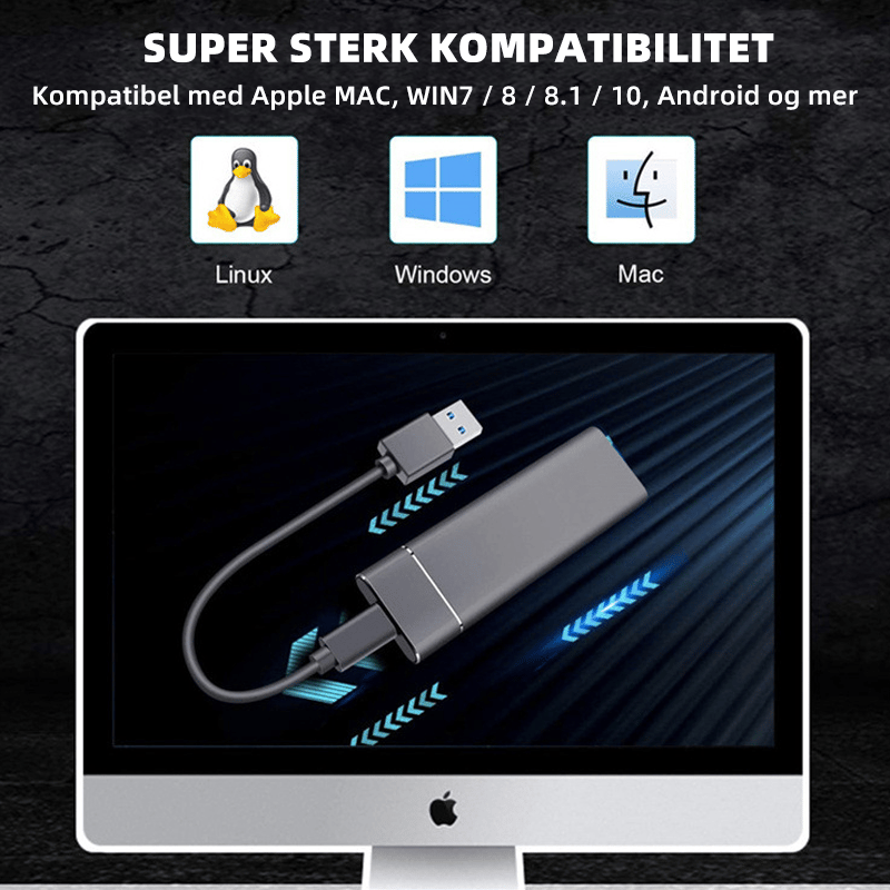 Ultrahastighets ekstern SSD-harddisk