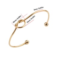 Adjustable Infinity Love Knot Bangle Bracelet