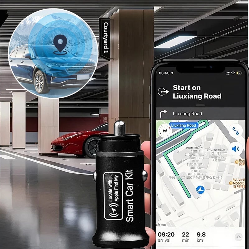 Autoladegerät mit GPS-Ortungsgerät und Tracker