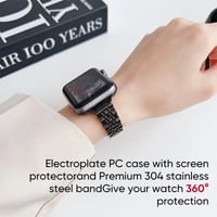 ​​iWatch Butterfly Clasp Metal Case Band