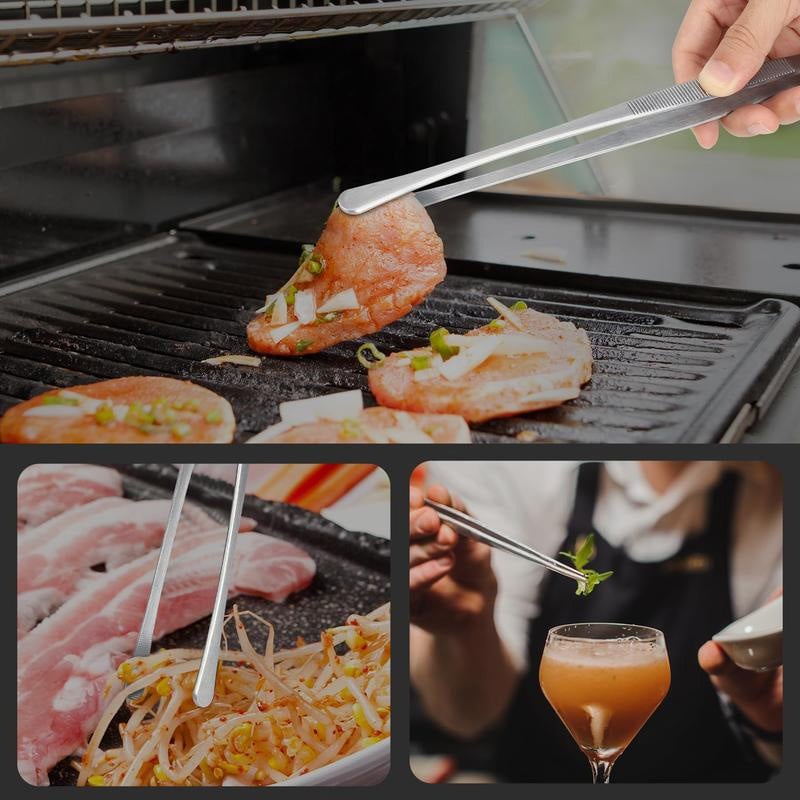3 PCS Stainless Steel Kitchen Tweezers