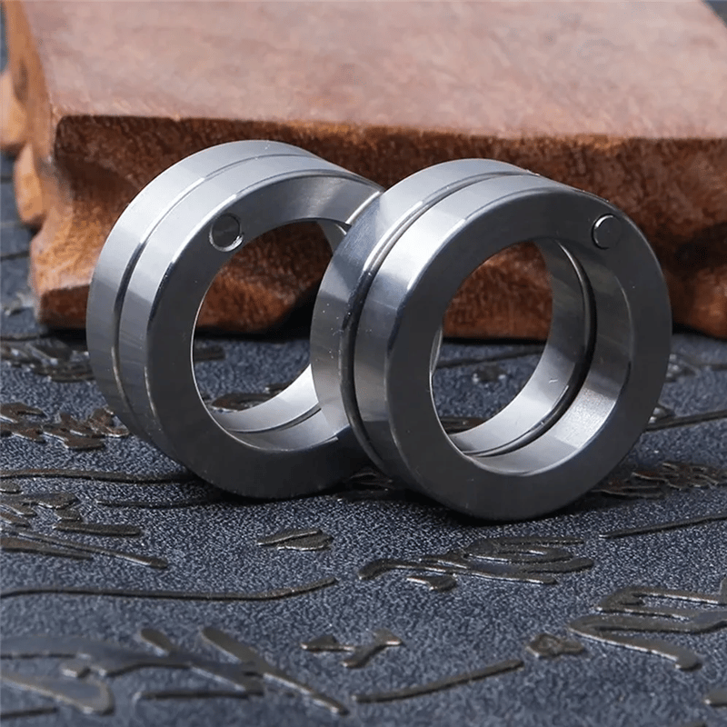 Self-Defense Ring Set with Rotating Clasp