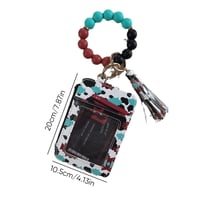 Stylish Card Holder With Silicone Bead Bracelet