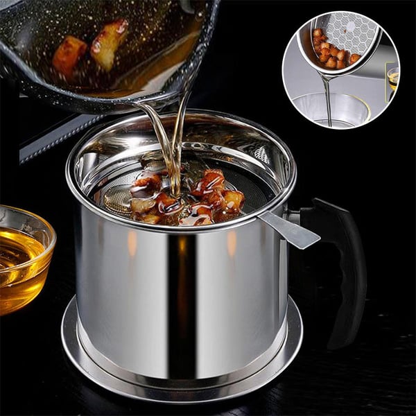 Stainless Steel Oil Strainer Pot