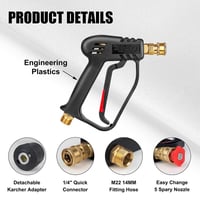 High-Pressure Water Gun with Nozzles for Car Wash