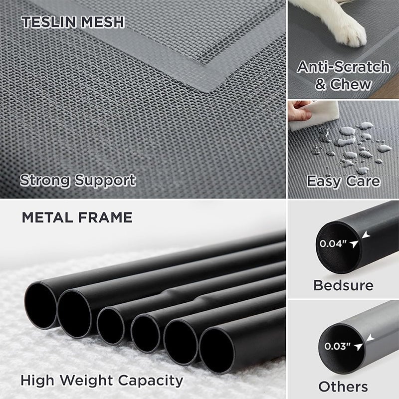 Sakerplus Detachable Mesh Pet Camping Bed