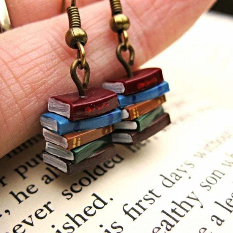 Stack of Books Earrings