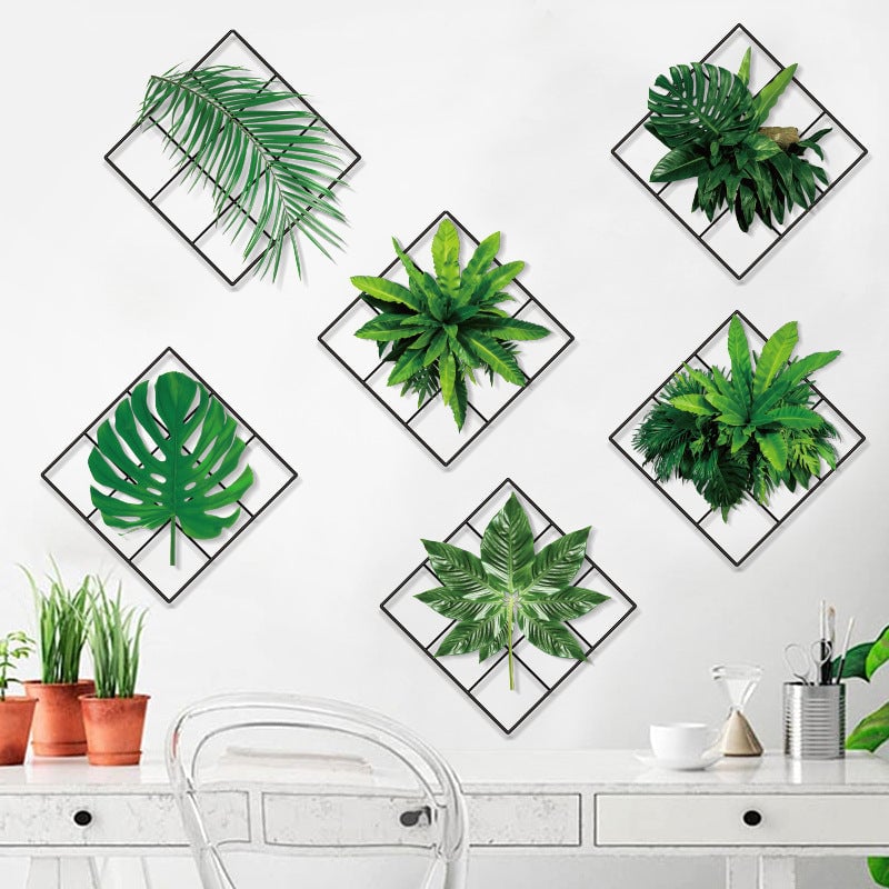 Autocollant Mural 3D Plante Verte
