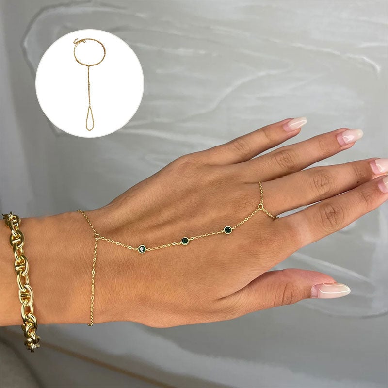 Diamond Connecting Fingers Bracelet